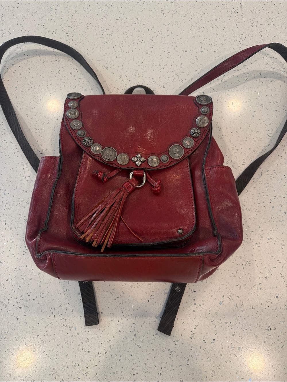 Patricia Nash Jovanna Renaissance Coin accent leather backpack